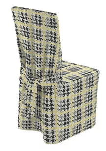 Dekoria Sukienka na krzesło żółto-czarna pepitka 45 × 94 cm Brooklyn 580-137-79 - Pokrowce na meble - miniaturka - grafika 1