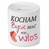 Skarbonki - SKARBONKA FRYZJERA FRYZJERKI ŻYCIE BRAĆ POD WŁOS z Nadrukiem ze Zdjęciem - miniaturka - grafika 1