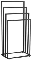 Wieszaki łazienkowe - Czarny metalowy stojak na ręczniki - Kordo - miniaturka - grafika 1