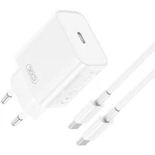 Ładowarki do telefonów - Ładowarka sieciowa XO CE15 PD 20W Biały - miniaturka - grafika 1