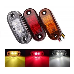 Lampa Obrysowa 2 Led 12-24V Kolory Biała, Pomarańczowa, Czerwona - Oświetlenie samochodowe - akcesoria - miniaturka - grafika 1