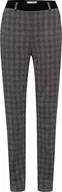 Spodnie damskie - Raphaela by Brax Damskie spodnie Lillyth Modern Check Jersey, czarny/szary, 34W / 32L - miniaturka - grafika 1
