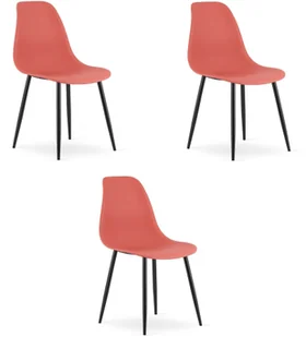 Krzesło WAT cynober / nogi czarne x 3 - Krzesła - miniaturka - grafika 1