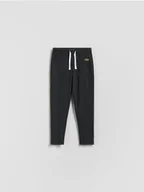 Spodenki dla niemowląt - Reserved - Prążkowane legginsy - ciemnoszary - miniaturka - grafika 1