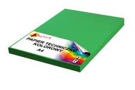 Szkolne artykuły papiernicze - Papier techniczny A4 160g zielony intensywny 50 arkuszy - miniaturka - grafika 1