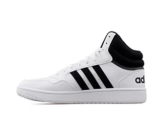 Trampki męskie - adidas Hoops 3.0 Mid, Trampki męskie, Core Black Core Black Ftwr White, 42.5 EU - grafika 1