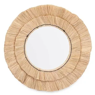 Prezent Decor Lustro ścienne Brązowy Kryształ Trawa 57 x 57 x 3 cm - Lustra - miniaturka - grafika 1