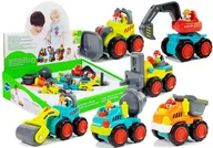 Samochody i pojazdy dla dzieci - Import LEANToys Autko Budowlane Dla Malucha Betoniarka Koparka - miniaturka - grafika 1