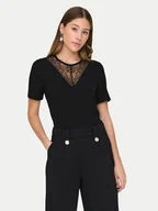 Koszulki i topy damskie - JDY T-Shirt Roxy 15341671 Czarny Slim Fit - miniaturka - grafika 1