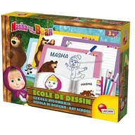 Zabawki kreatywne - Lisciani Giochi Lisciani Masza i Niedźwiedź Szkoła Rysowania 78080 $ - miniaturka - grafika 1