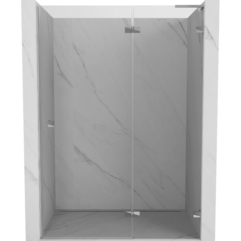 Mexen Lunar L drzwi prysznicowe uchylne prawe 135 cm, transparent, chrom - 834L-135-000-01-00-P