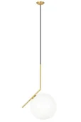 Lampy sufitowe - KingHome Lampa wisząca 180x30cm Halm złoto-biała MD10563-1-300T - miniaturka - grafika 1