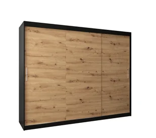 Szafa przesuwna garderoba TOKYO 250 gł. 62 Czarny / Artisan - Szafy - miniaturka - grafika 1