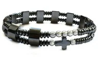 Biżuteria religijna - Bransoletka męska różaniec na rękę hematyt 8327 - miniaturka - grafika 1
