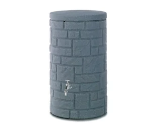 Zbiornik na deszczówkę 230 l, zbiornik Arcado średnica 60 cm, 105 wys. (kolor: ciemny granit) - Zbiorniki na deszczówkę - miniaturka - grafika 1