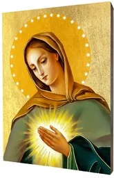 Płomień Miłości Niepokalanego Serca Maryi ikona religijna - Ikony i obrazy sakralne - miniaturka - grafika 1