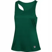 Bluzki damskie - Top tenisowy Fila Top Mila gładki zielony XS - miniaturka - grafika 1