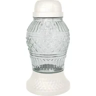 Lampiony i znicze - Znicz szklany solarny LA 503 SOL B 11,5 x 21 cm biały - miniaturka - grafika 1