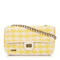 Torebki damskie - Damska listonoszka z plecionki na łańcuszku - miniaturka - grafika 1