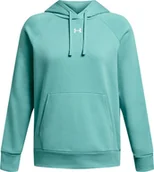 Bluzy damskie - Bluza damska Under Armour Rival Flecce Hoodie miętowa 1379500 482-L - miniaturka - grafika 1