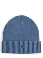 Czapki męskie - Tommy Hilfiger Czapka męska z dodatkiem kaszmiru Mężczyźni Bawełna niebieski jednolity, ONE SIZE - miniaturka - grafika 1