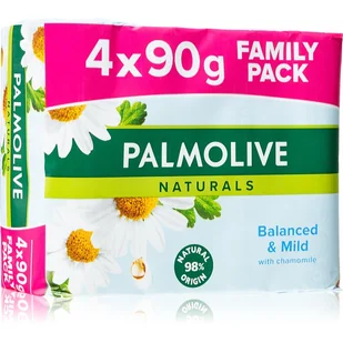 Palmolive Naturals Chamomile mydło w kostce z rumiankiem 4x90 g - Mydła - miniaturka - grafika 1