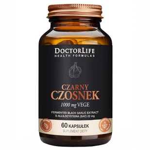 Doctor Life Czarny Czosnek Fermentowany 500 mg, 60 kapsułek - Suplementy naturalne - miniaturka - grafika 1