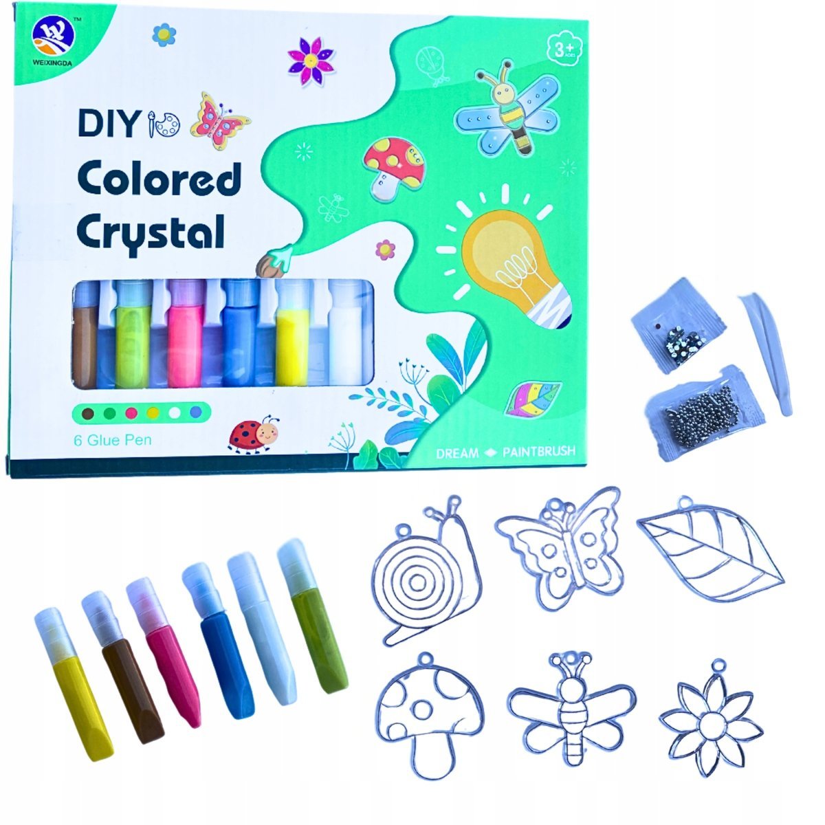 ZESTAW KREATYWNY ARTYSTYCZNY DO TWORZENIA ZAWIESZEK DIY NATURA DLA DZIECI3+