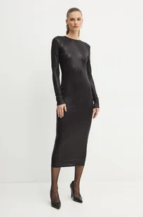 Patrizia Pepe sukienka kolor czarny midi prosta 2A2856 J242 - Sukienki - miniaturka - grafika 1