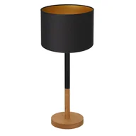 Lampy stojące - Luminex Table lamps 3825 Lampa stołowa lampka 1x60W E27 czarny/naturalny/złoty - miniaturka - grafika 1