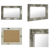 Lustra - vidaXL Lustro ścienne w stylu barokowym 60x40 cm srebrne - Lustro ścienne - Lustro ścienne - Lustro prostokątne - Lustro prostokątne - miniaturka - grafika 1