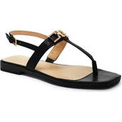 Sandały damskie - Guess Skórzane sandały - miniaturka - grafika 1