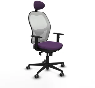 Fotel biurowy, krzesło biurowe Krzesło Biurowe z Zagłówkiem Jorquera Piqueras y Crespo 1D036G1 Fioletowy - Fotele i krzesła biurowe - miniaturka - grafika 1