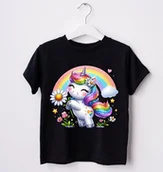 Koszulki dla dziewczynek - Koszulka dla dziewczynki z unicornem uni3 - miniaturka - grafika 1