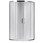 Kabiny prysznicowe - Kabina prysznicowa półokrągła 100x100 drzwi rozsuwane KZ101C - miniaturka - grafika 1