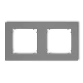 Klawisze i ramki - Karlik Ramka podwójna uniwersalna MINI 27MR-2 szary 27MR-2 - miniaturka - grafika 1