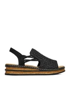 Sandały damskie - Rieker Sandały CEO-62941-00 Czarny - miniaturka - grafika 1