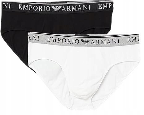 Emporio Armani Komplet Majtek Logo 2 Pack Biały I Czarny Xl J2A