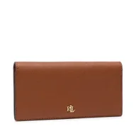Portfele - Duży Portfel Damski Lauren Ralph Lauren Slim Wallet 432802917010 Brązowy - miniaturka - grafika 1