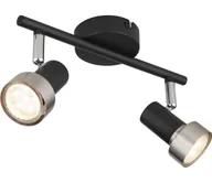 Lampy sufitowe - Globo 57917-2N - Oświetlenie punktowe MASON 2xGU10/25W/230V czarny/srebrny - miniaturka - grafika 1