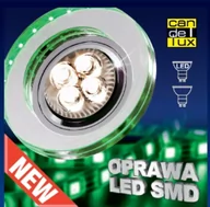 Oprawy, klosze i abażury - Candellux SS-23 2238265 CH/TR+GR GU10 50W+LED SMD 230V ZIELONY 2,1W CHROM OPR. S - miniaturka - grafika 1