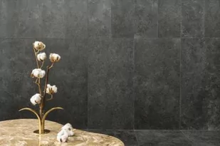 Gres Slim Stone Black Chiffon 60x60x0,6 cm Gat.II - Budowa OUTLET - miniaturka - grafika 1