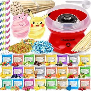 Zestaw Maszyna do Waty Cukrowej + Cukier 24x 100g Saszetki+ Patyki+ Posypki - Inne urządzenia gastronomiczne Zestaw Maszyna do Waty Cukrowej + Cukier 24x 100g Saszetki+ Patyki+ Posypki - Inne urządzenia gastronomiczne - miniaturka - grafika 1