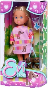 Lalka Evi Love na spacerze z pieskami - Lalki dla dziewczynek - miniaturka - grafika 1