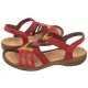 Sandały damskie - Sandały Czerwone 60804-33 Red Combination (RI24-a) Rieker - miniaturka - grafika 1