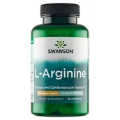 Suplementy naturalne - SWANSON L-arginina forte 850mg 90kaps - suplement diety - miniaturka - grafika 1