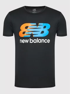 Koszulki męskie - New Balance T-Shirt Graphic MT11071 Czarny Athletic Fit - grafika 1
