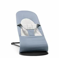 Leżaczki i huśtawki - BABYBJORN - leżaczek BALANCE SOFT WOVEN/JERSEY - Niebieski/Szary - miniaturka - grafika 1