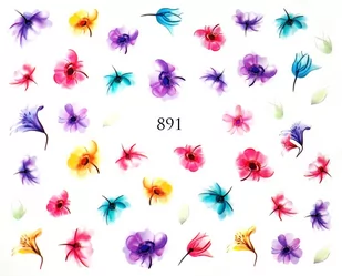 Naklejki wodne na paznokcie - nr 891 - Ozdoby do paznokci - miniaturka - grafika 1