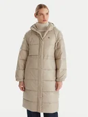 Kurtki damskie - Calvin Klein Jeans Kurtka zimowa LV047D506G Beżowy Relaxed Fit - miniaturka - grafika 1